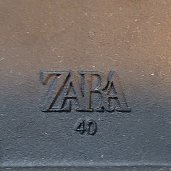 Zara Black Canvas Women's Combat Boots Chunky Heel Lace-up Zip-up Sz40 (US Sz9) - Picture 12 of 16